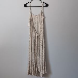 Billabong Cream and Brown Striped Maxi Dress